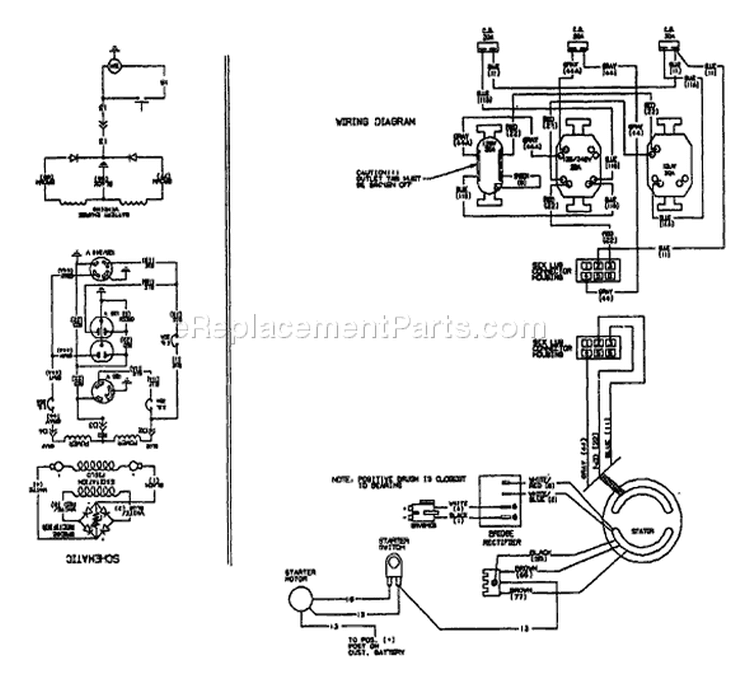 Page B Diagram and Parts List for 9430-0 C5000 Briggs and Stratton Generator